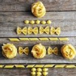 Christmas fir-tree on a grey wooden table