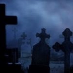 cemetery at night