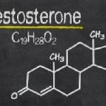 Blackboard with the chemical formula of testosterone