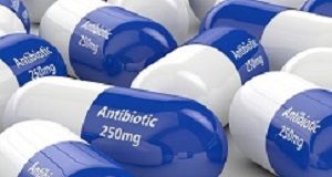 Antibiotics the main cause of anaphylaxis during surgery 3d rendering of antibiotic pills over white background