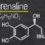 Blackboard with the chemical formula of Adrenaline