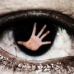 hand of woman In the twinkling of an eye, human trafficking concept