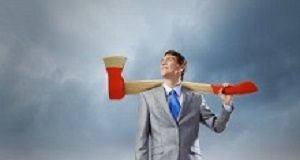 Concern over psycho executives overblown – unless it's a man Young determined businessman with axe on shoulder