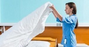 C. difficile on bed sheets may survive hospital laundering sheets