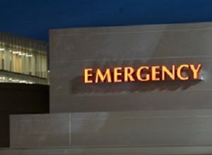 Signs for local emergency entrace of the hospital