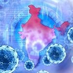 Coronavirus on scientific background. 3d illustration