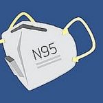 N95 mask  for prevent virus and dust, Air pollution, Medical mask, Contaminated air. Flat design
