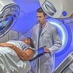Woman Receiving Radiation Therapy Treatments for Breast Cancer