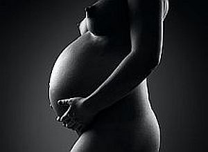 300px x 220px - Art nude, sexy naked pregnant woman on black studio background, pregnancy  concept - Juta MedicalBrief