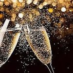 Celebration toast with champagne