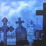 cemetery at night