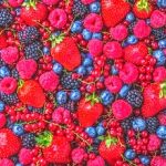 Forest fruit berries overhead assorted mix in studio