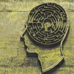 Paranoia schizophrenia psychopath and mental health disorders labyrinth abstract