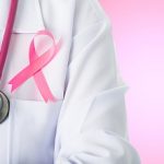 Cancer awareness medical stick ribbon for healthcare