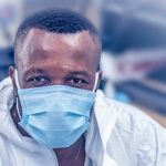 Taking rest after long hours with patients