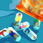 men and women suffering with pain trapped inside pill capsules – prescription drug addiction concept