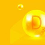 Vitamin D3, cholecalciferol complex, golden yellow shing capsule. Vector.