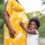 Portrait of a beautiful African American Pregnant Woman