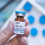 Human papillomavirus HPV vaccine vial